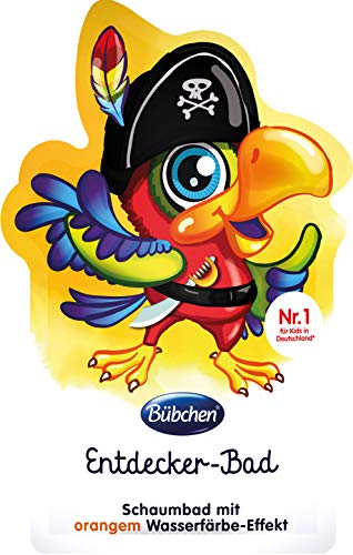Bübchen, EntdeckerBad Badezusatz für Kinder Schaumbad mit oranger Badefarbe, Orange, fruity, 40 milliliter