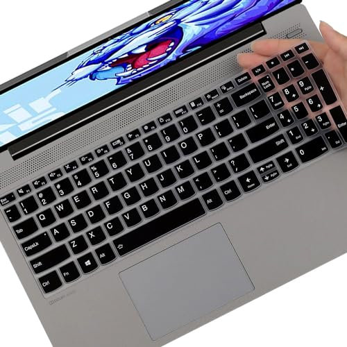 Keyboard Cover for Lenovo Yoga 7i 15.6 16, Ideapad 3/Idepad 3i/Ideapad 5/Ideapad 5 15.6 17.3, Lenovo Flex 5 15.6, Yoga Slim 7 15, ideaPad Slim 7 15.6, ThinkBook 15/15P G2 G3 G4 -Black