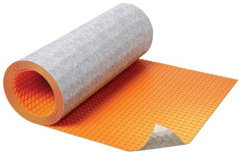 Schluter Systems DHD810M Ditra Heat Duo DHD810M Discouplage et imperméabilisation pour chauffage au sol Membrane polypropylène 8 mm d'épaisseur Rouleau de 10 mètres carrés