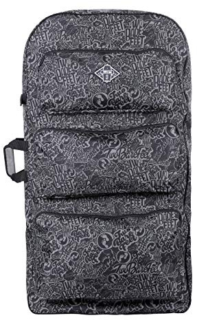 Two Bare Feet 44 Triple Bodyboard Carry Bag – Heavy Duty, Large Capacity for Three Boards – Padded Shoulder Straps, Sturdy Side Handle, Durable Zippers, Travel & Beach Ready – Multiple Colours (Grey)