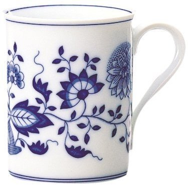 EKM Living Hutschenreuther Vorteilset 4 Stück Blau Zwiebelmuster Blau Zwiebelmuster Becher mit Henkel 02001-720002-15505 und Gratis 1 x Trinitae Körperpflegeprodukt