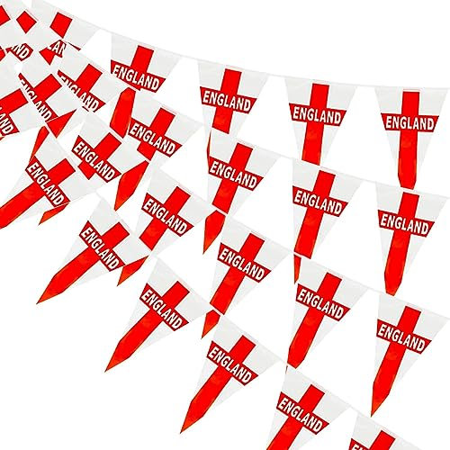 Brand Mania England Football Party Bunting 5 Metres 12 Flags