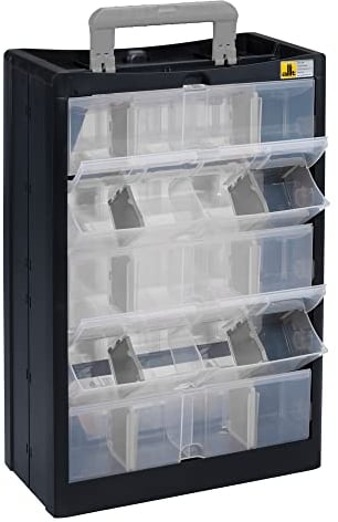 Allit 466260 Kleinteilebox VarioPlus DrawBox C 40 (BxHxT) 300 x 465 x 155 mm, schwarz, grau