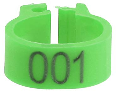 OKAT Taubenbeinbänder, 100PCS Taubenringe, für Brieftaube for(Green, 12)