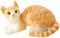 MANGGUO Plüschtier, Stofftiere, Katze, getigert, Stofftier, Plüsch, realistisch, lebensecht, kleine Katzen, niedliches Plüschspielzeug für Kinder, Haustier, Katze, Orange, 30 cm