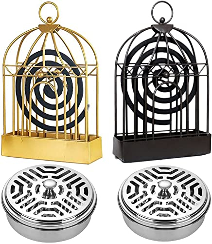 4 Pièces Support Bobine Moustique, Support Bobine Anti Moustique, Mosquito Brûleur d'encens Anti Moustique Spiral Holder pour la Salle de Bain, Maison et Jardin Extérieur