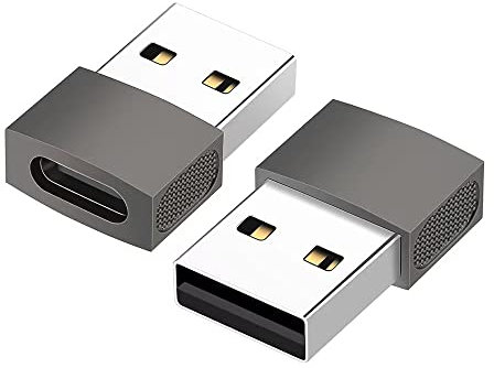 USB C Female to USB A Male Adapter 2 Pack,Type C Charger Plug Power Converter for Apple Watch iWatch 7, AirPods,iPhone 11 12 13 Pro Max,SE,iPad Mini 6 Air 4 5,Samsung Galaxy S20 S21 S22 FE Plus Ultra