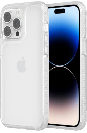 Survivor Strong Series Case for iPhone 14 Pro Max, Ultra-Slim Impact Defense - Clear (GIP-092-CLR)