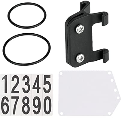 Amagogo Number Plate Holder with Rubber Bands Seatpost Quick Release Bracket Race Cards Bracket PP for Cycling Rear Rack Triathlon Road Bike, Non Round Tube