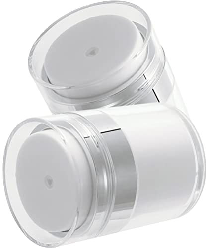 minkissy Travel Size Moisturizer Dispensers 2pcs Refillable Pump Bottles (50ml) Lids for Beauty Products