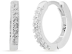 Einzelstück Ohrringe Dailies Hoops 925 Sterling Silber (Dailies Ohrringe Silber)