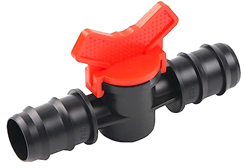 FUBESK Absperrventil Kugelhahnverbinder Stecker PE Rohr PN4 Tropfschlauch 16 20 25mm Tropfbewässerung Schlauch Absperrventil Schlauchverbinder Stachelventil für Garten