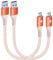 CONMDEX Lot de 2 câbles USB C courts 50CM/0,5M 10Gbps USB 3.1 Gen2 Type C Android Auto QC3.0 3,1 A USB A vers C Chargeur rapide pour Samsung Note20 Galaxy S23/S22 Z Flip 5 Tab S9 Pixel 8 Orange
