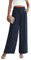 Yommay Pantalon de travail confortable et élégant pour femme - Pantalon de costume taille haute avec poches, bleu marine, XL