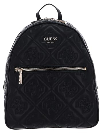 Guess Vikky II - Zaino con logo nero, Logo nero, Taglia unica