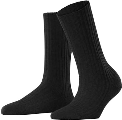 FALKE Damen Socken Cosy Wool Boot W So Wolle Kaschmir einfarbig 1 Paar, Grau Anthracite Melange 3080, 35-38