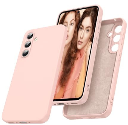 LeYi Cover per Samsung Galaxy A35 5G, Protezione Fotocamera, Custodia Sottile in TPU Morbido, Silicone Bumper Antiscivolo e Resistente Case per Samsung Galaxy A35 5G, Rosa