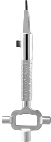 Granvoo Llave De Construcción Universal, Astilla Cerrajero Herramienta, Multifuncional Llave Cuadrada de 6/7/8 mm, Llave de Levas Cerraduras de Aleación, llave de armario, Herramienta de Llave, Plata