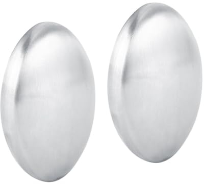 Savon en Acier Inoxydable,2 PCS Anti-odeurs Savon en Métal Savon de Cuisine Elimination des Odeurs Savon pour Mains Dissolvant d'odeurs Savon pour Barre de Cuisine