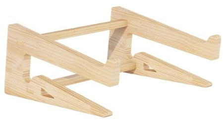 jojofuny Support pour Ordinateur Portable en Bois Ergonomique Pliable | Rehausseur Pc Portable 12 À 14.7 Pouces | Design Minimaliste avec Ventilation Améliorée pour Bureau Et Maison