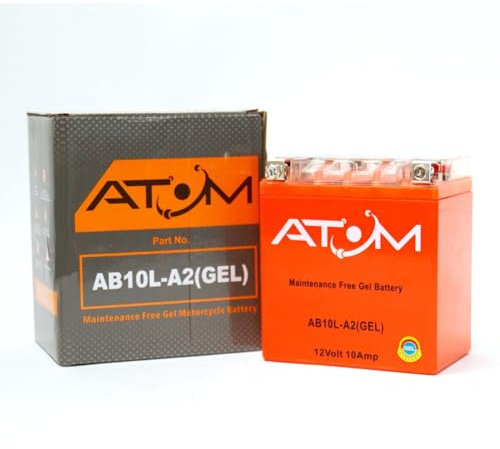 AB10L-A2 - Atom Gel Motorcycle Battery Factory Sealed 12V 11Ah