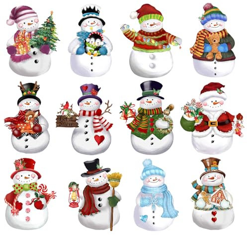 Riisoyu Imanes Nevera Navideños, 12 Piezas Grandes Imán Frigorifico 3D Colores Magnets Iman Potentes Decorativos Magnética Pegatinas Bonitos Magnet para Oficina Hogar Pizarras Blancas Cocinas Taquilla