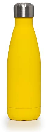 Festival 350ml Stainless Steel Water Bottle Insulated Metal Sport Drinking Flask (Yellow)