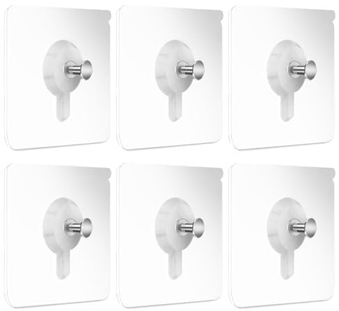 DIAONIAN 6Pcs Ganci Adesivi Per Quadri,Chiodi Adesivi,Chiodi Adesivi Per Quadri Muro,Appendi Quadri Senza Chiodi,Appendere Quadri Senza Chiodi,Per Foto,Dipinti,Orologio (Versione Migliorata)