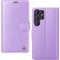 AIMOYU for Samsung Galaxy S23 Ultra Case, Flip Wallet Leather Phone Case with [4 Card Slots] [Kickstand] [RFID Blocking] Magnetic Shockproof Cover for Samsung S23 Ultra - Purple