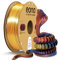 EONO PLA Silk Dreifarbiges PLA Filament 1,75 mm für 3D Drucker Coextrusions PLA Filament 1 kg (2,2 lbs) Mehrfarbiges PLA 3D Drucker Filament, Silk PLA Gold/Kupfer/Blau