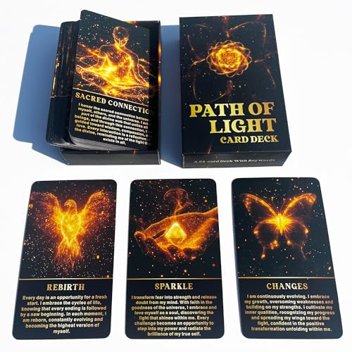 Path of Light Orale Deck, cartes Oracle de guidage spirituel, découverte de soi et affirmations quotidiennes, cartes Oracle relations de vie pour débutants, Deck Oracle de guérison pour le