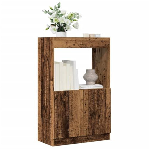 Rustikales Highboard Vintage Style 63x33x100cm Massivholz für Haus und Garten