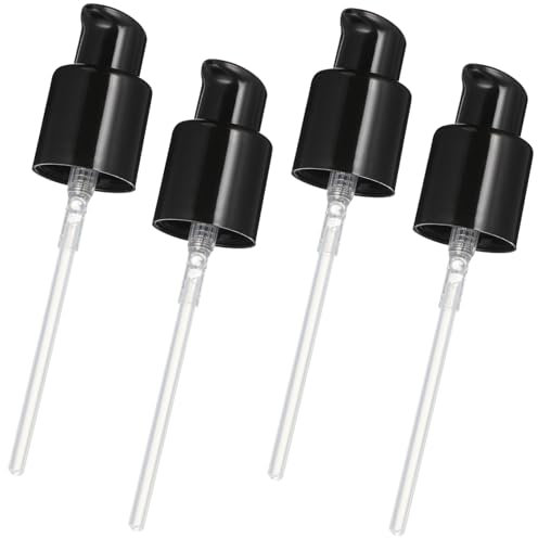 PP Pumpkopf Schwarz 20mm 4 Stück-Pack für Kosmetikflaschen