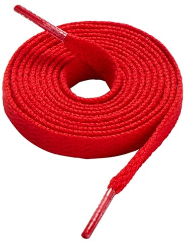 CCSOFTIME Flat Red Shoe Laces for Trainers Converse Air Force 1,Replacement Red Sneaker Laces for Sport Shoes,Casual Shoe,Wide 8mm Shoelaces for Men Women Kids Adult,(1Pair-Red-140cm)