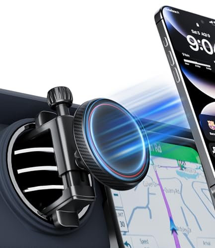 ALAFLY Magnetische Auto Handyhalterung für Runde Lüftung für Jeep Wrangler JL (2018–2023) Gradiator (2020–2024) Kompass (2009–2016), N56 Stark Magnete Autohalterung kompatibel mit MagSafe iPhone