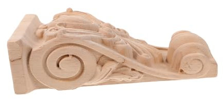 Veemoon Decorative Solid Wood Corbels for Fireplace Mantel Style Carved Wood Brackets for Cabinet Frame Corner Durable Corbel for Modern Home Decor