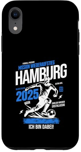 Hamburg Mission Wiederaufstieg 2025 Fan Design Fußball Hülle für iPhone XR