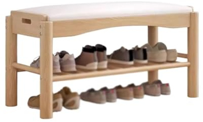 DGDHHSFJDJ Banc à Chaussures d'entrée : Console à Portail en Bois Massif – Meuble d'entrée avec intégration Parfaite des étagères