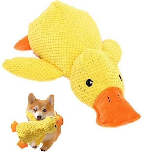 22x25cm Ente Hundespielzeug,Quack-Quack Duck Hundespielzeug,Anti Stress Ente Für Hunde,Spielzeug ente für Hund,Dog Beruhigende Hunde Soundspielzeug,Anti Stress Hund,Dog Toys für Kleine