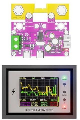 Carrttline Lithium Battery Monitor Battery Capacity Tester DC 0-420V Tuya WiFi Digital Display Voltage Current Coulomb Meter