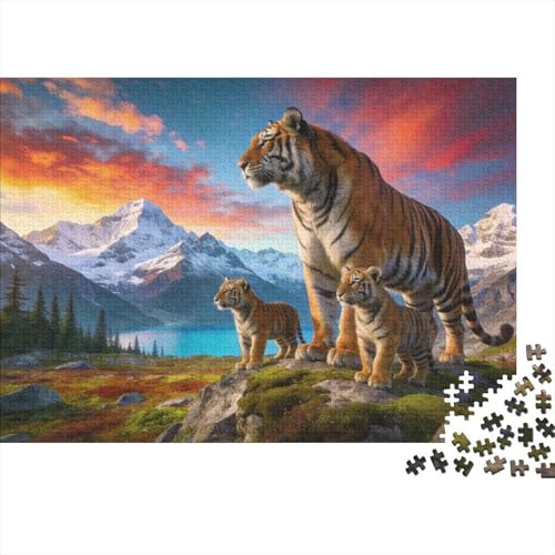 Tiere1000 Teile Puzzle Aus KKunston Premium Puzzle Für Erwachsene Puzzle Challenge TigerLernpuzzle Geschenk38x26cm/1000pcs