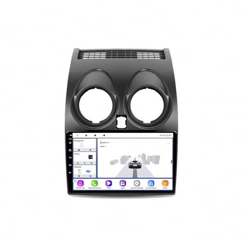 Estéreo Coche 2 DIN para Nissan Qashqai Rogue 2008-2013 Multimedia Monitor, Bluetooth, WiFi, GPS, Camara Marcha Atras, Radio Receptor FM, Display Airplay, 4 Nuclear 1G+16G