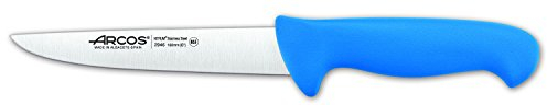 Arcos Couteau de Boucher en Acier Inoxydable. Lame Étroite 160 mm. Couteau Professionnel. Manche Ergonomique en Polyoxyméthylène. Série 2900. Couleur Bleu