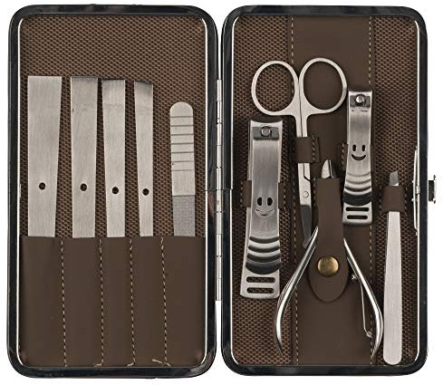 Lifetime Nagelpflege MANICURE Maniküre Pediküre SET 11-tlg. , im edlen Kunstleder-Etui