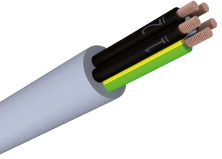 WITTKOWARE YSLY-JZ Steuerleitung ölbeständig, nummerierte Adern und Schutzleiter, 5x0,75mm², Mantelfarbe grau, Kabellänge 50m