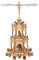 OBC Weihnachtspyramide / 3 Motive Natur/Pyramide Weihnachten / 3 Etagen/im Kunsthandwerks-Stil, handgefertigt/Deko zu Weihnachten
