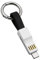 Cavo Portachiavi Lightning Tipo c Micro USB 3 in 1 Multi Cavo USb Corto Ricarica Portachiavi Magnetico Portatile Carica Rapida Cavo per iphone Android Tutti gli Smartphone [Apple MFi]