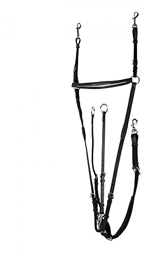 Horze Horse Venice Combined Martingale Breastplate Pony Elegant and Distinctive Black