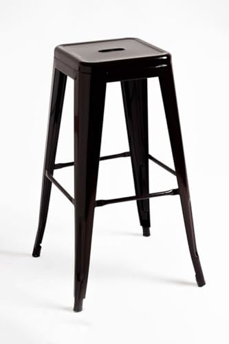 Regalos Miguel - Pack 2 Taburetes Torix Altos 76 cm - Negro
