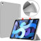 VAGHVEO Coque pour iPad Air 11 Pouces (M3 2025/M2 2024)/ Air 5ème Génération 2022/iPad Air 4ème 2020 10,9 Pouces Trois Volets Étui Housse avec Cover Arrière TPU Souple pour iPad Air 7/6/5/4, Gris